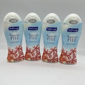 4X Softsoap Limited Edition Peppermint Fizz Moisturizing Body Wash 15 oz, New